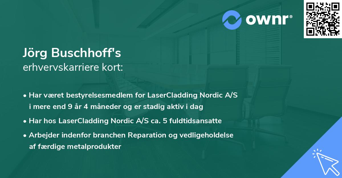 Jörg Buschhoff's erhvervskarriere kort