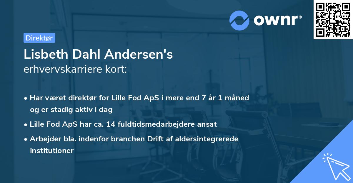 Lisbeth Dahl Andersen's erhvervskarriere kort