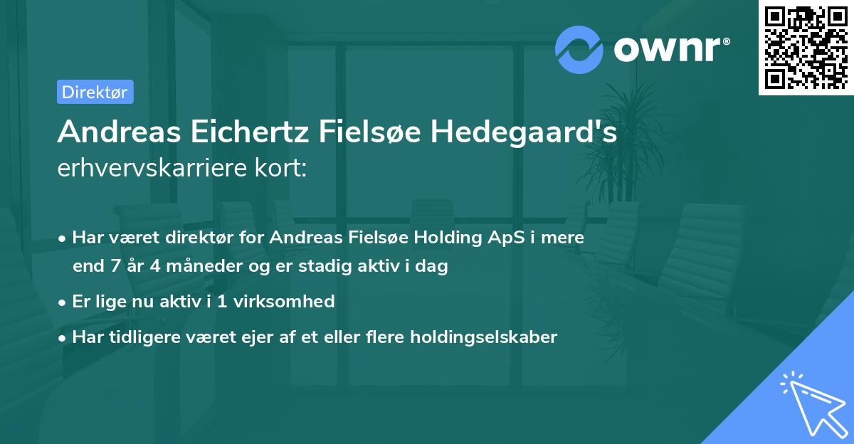 Andreas Eichertz Fielsøe Hedegaard's erhvervskarriere kort