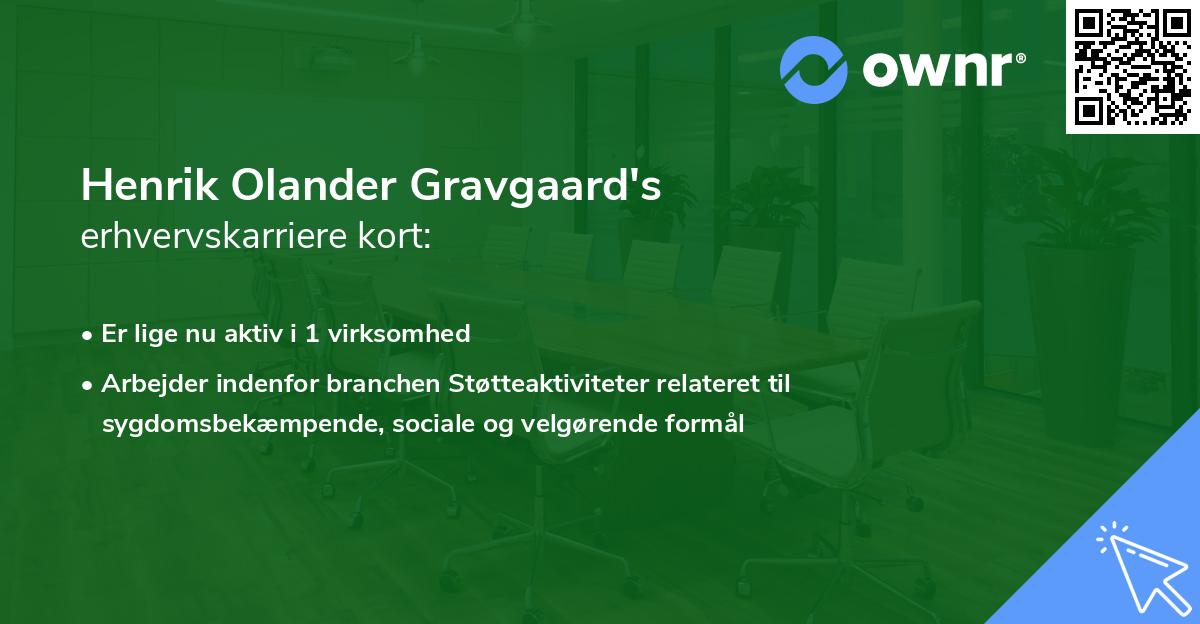 Henrik Olander Gravgaard's erhvervskarriere kort