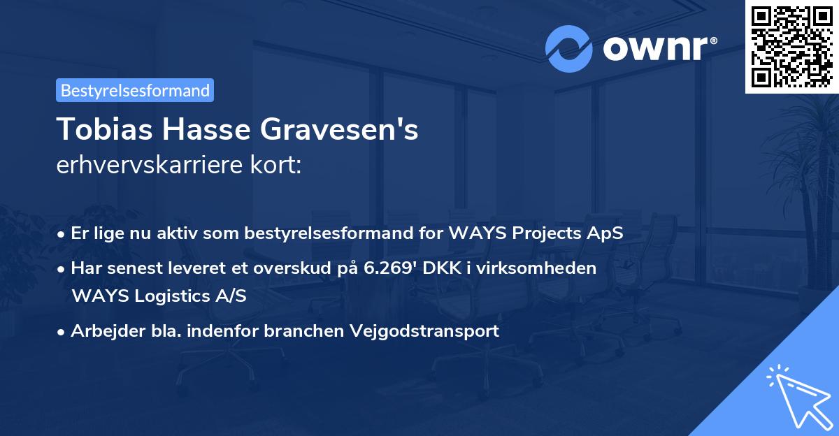 Tobias Hasse Gravesen's erhvervskarriere kort