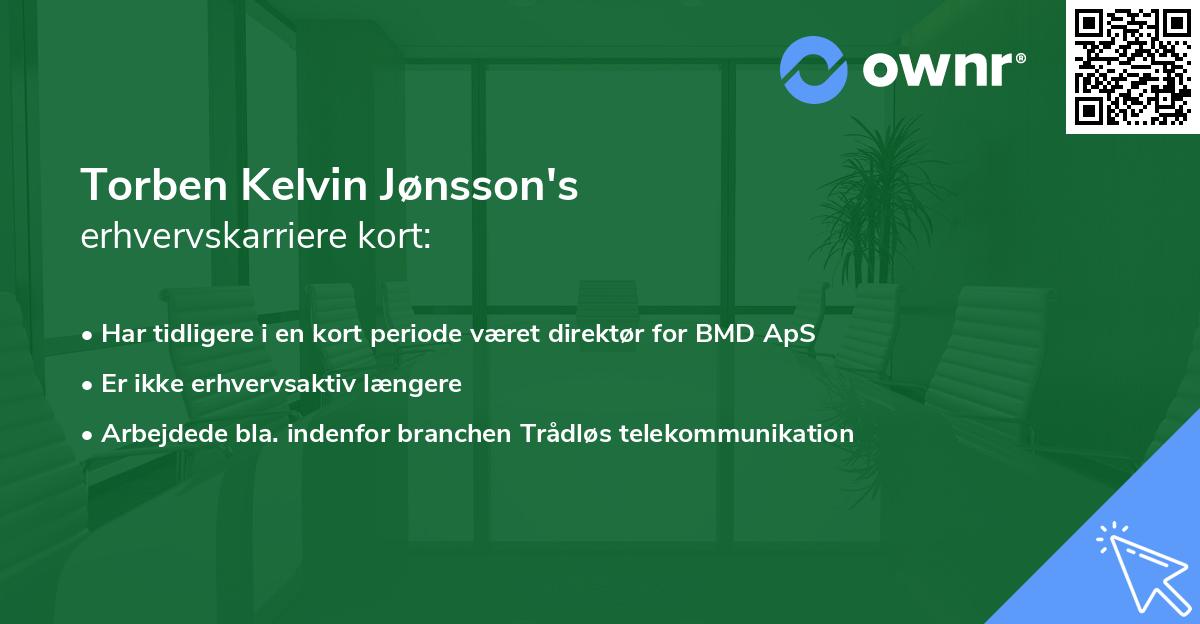 Torben Kelvin Jønsson's erhvervskarriere kort