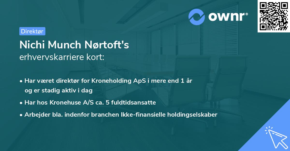 Nichi Munch Nørtoft's erhvervskarriere kort