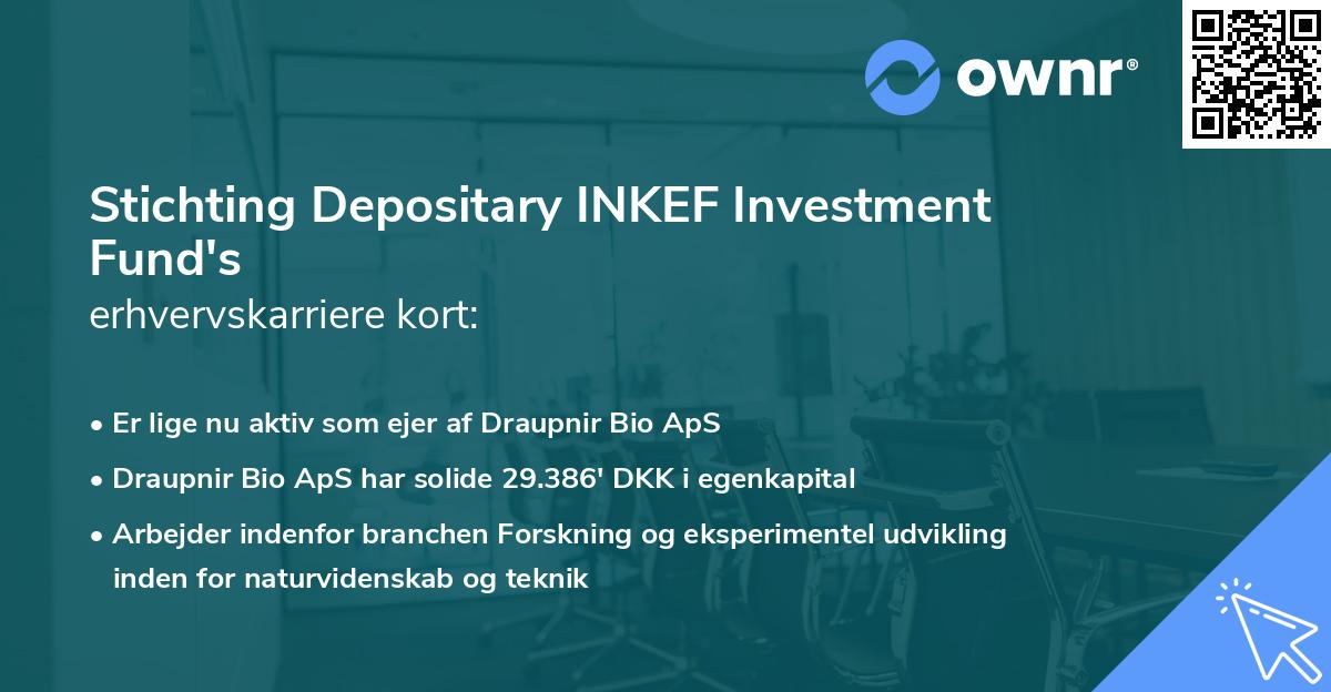 Stichting Depositary INKEF Investment Fund's erhvervskarriere kort