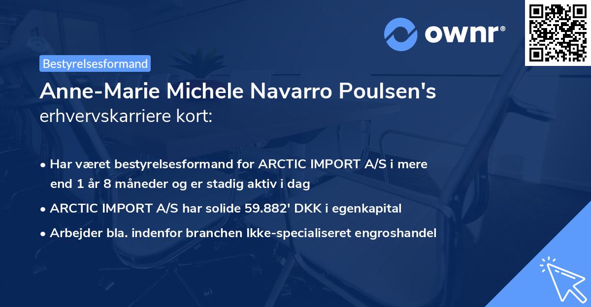 Anne-Marie Michele Navarro Poulsen's erhvervskarriere kort