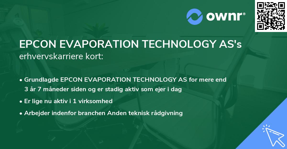 EPCON EVAPORATION TECHNOLOGY AS's erhvervskarriere kort