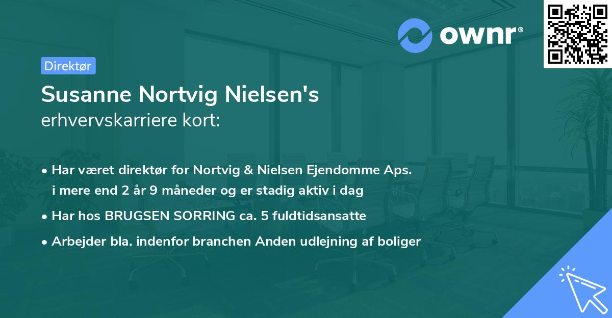 Susanne Nortvig Nielsen's erhvervskarriere kort