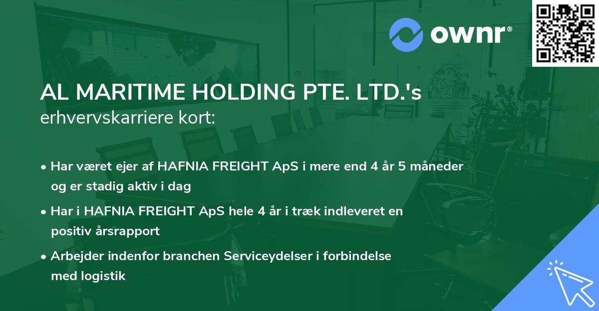 AL MARITIME HOLDING PTE. LTD.'s erhvervskarriere kort