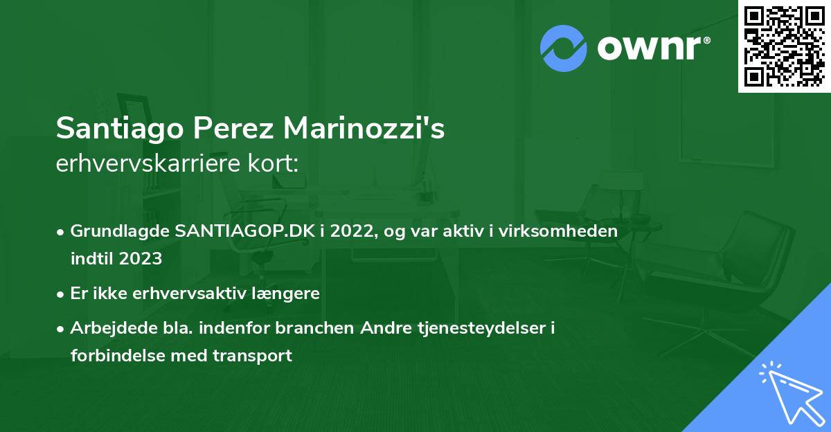 Santiago Perez Marinozzi's erhvervskarriere kort