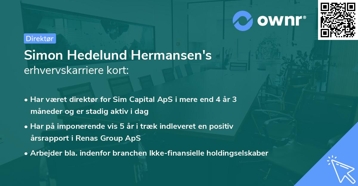 Simon Hedelund Hermansen's erhvervskarriere kort