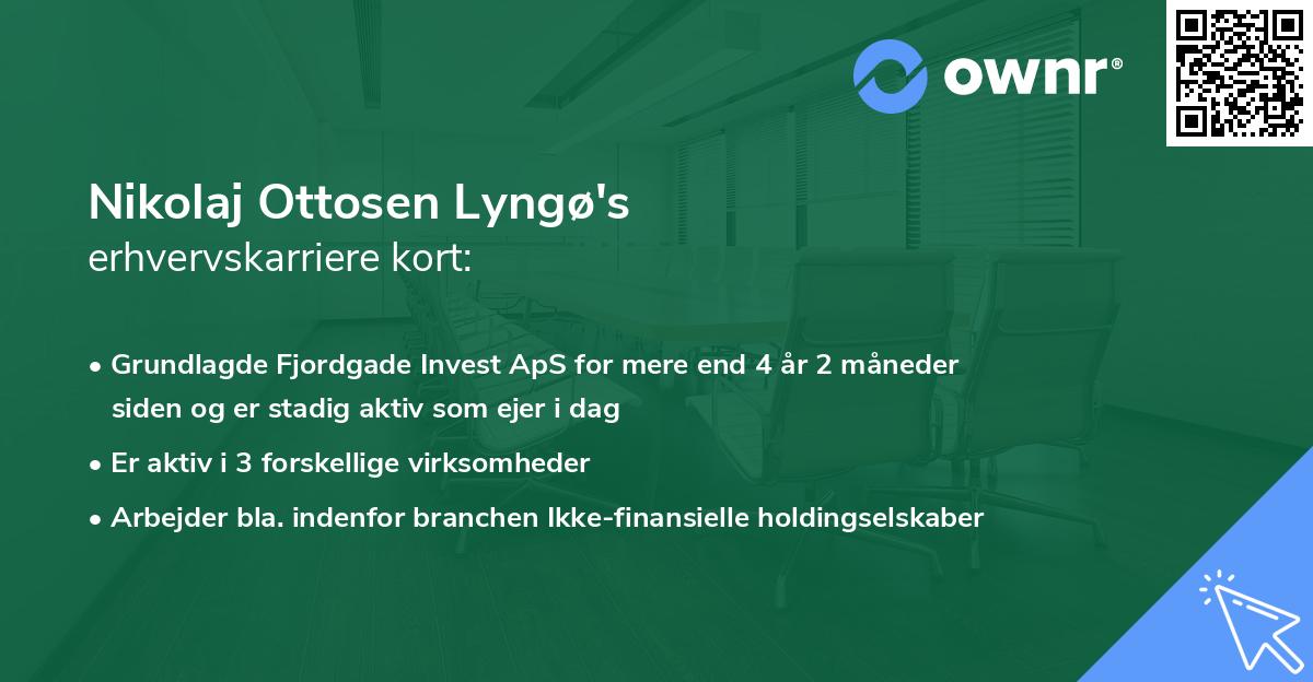 Nikolaj Ottosen Lyngø's erhvervskarriere kort