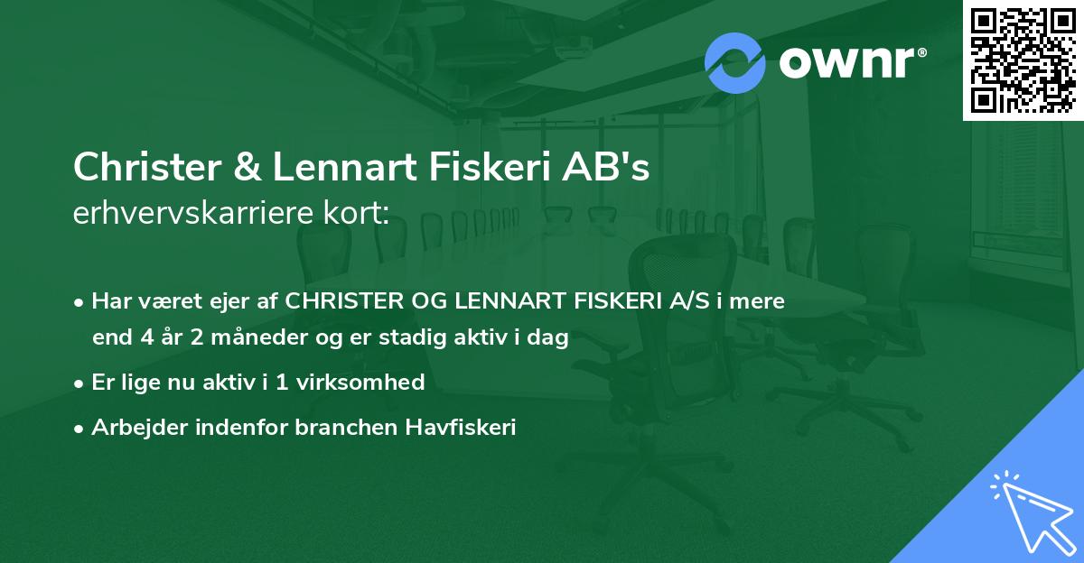 Christer & Lennart Fiskeri AB's erhvervskarriere kort