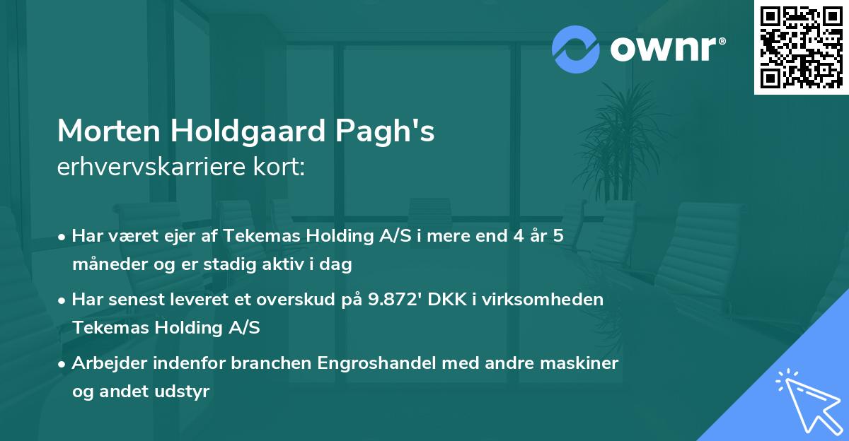 Morten Holdgaard Pagh's erhvervskarriere kort
