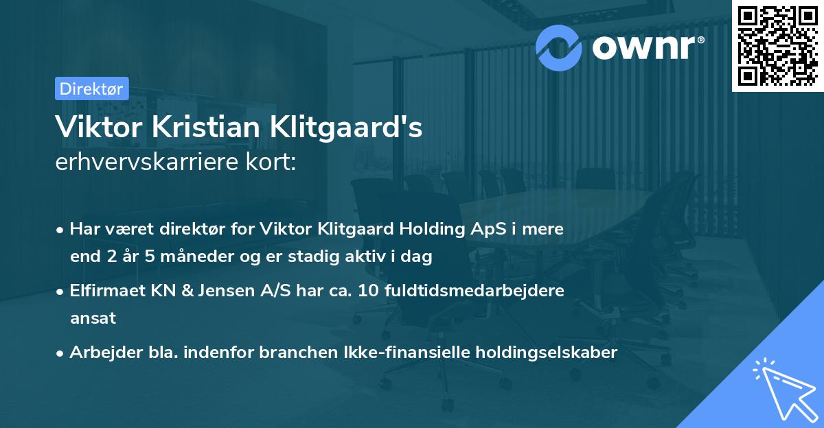 Viktor Kristian Klitgaard's erhvervskarriere kort