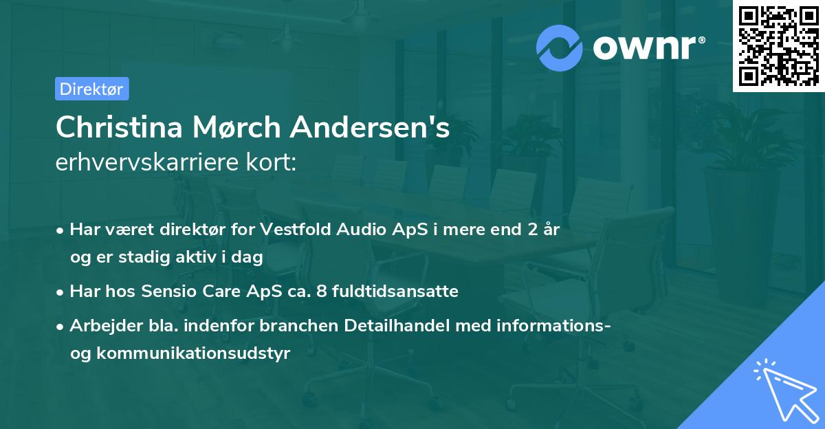 Christina Mørch Andersen's erhvervskarriere kort
