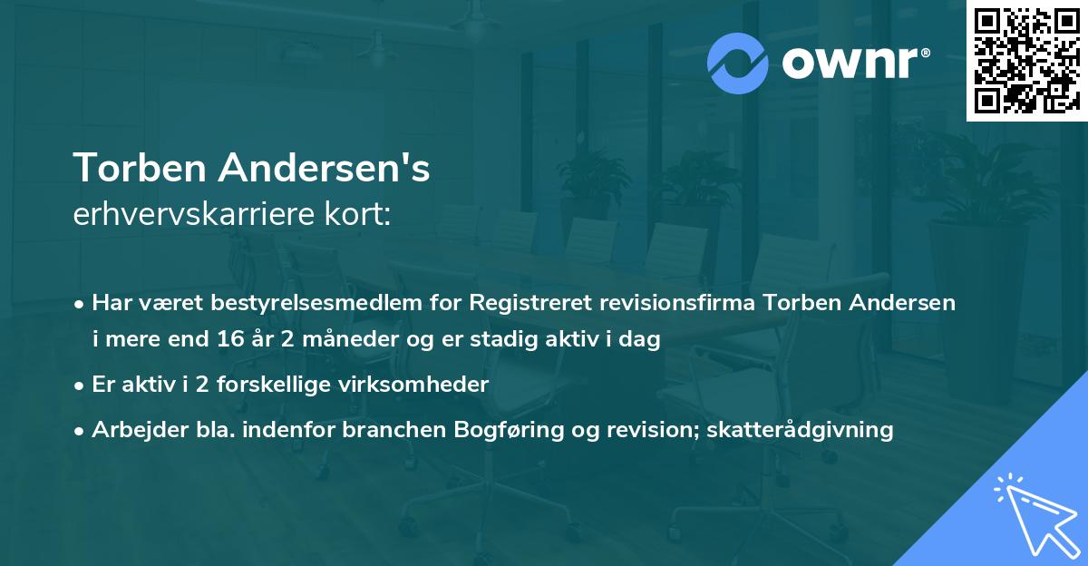 Torben Andersen's erhvervskarriere kort
