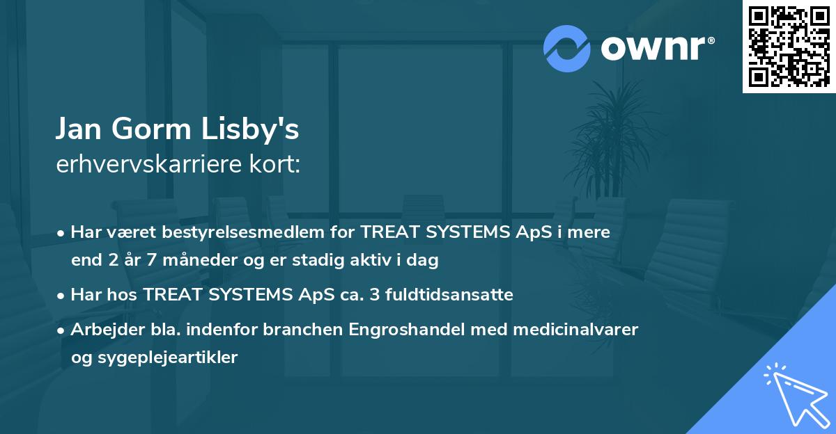 Jan Gorm Lisby's erhvervskarriere kort