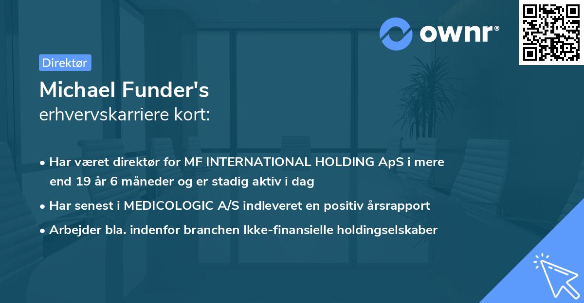 Michael Funder's erhvervskarriere kort