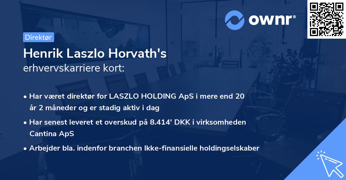 Henrik Laszlo Horvath's erhvervskarriere kort