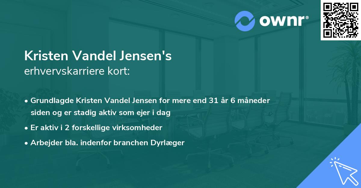 Kristen Vandel Jensen's erhvervskarriere kort