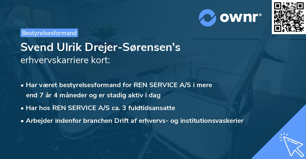 Svend Ulrik Drejer-Sørensen's erhvervskarriere kort