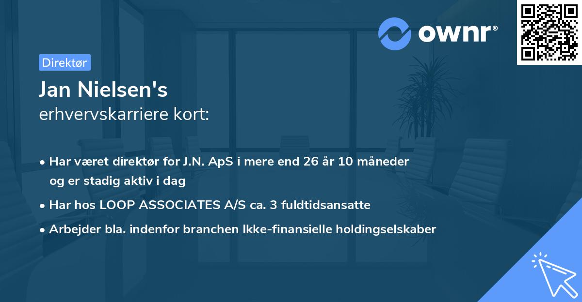 Jan Nielsen's erhvervskarriere kort