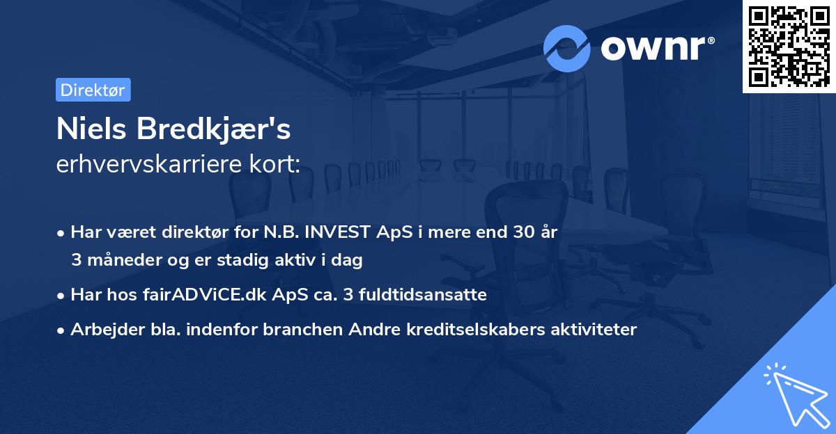 Niels Bredkjær's erhvervskarriere kort