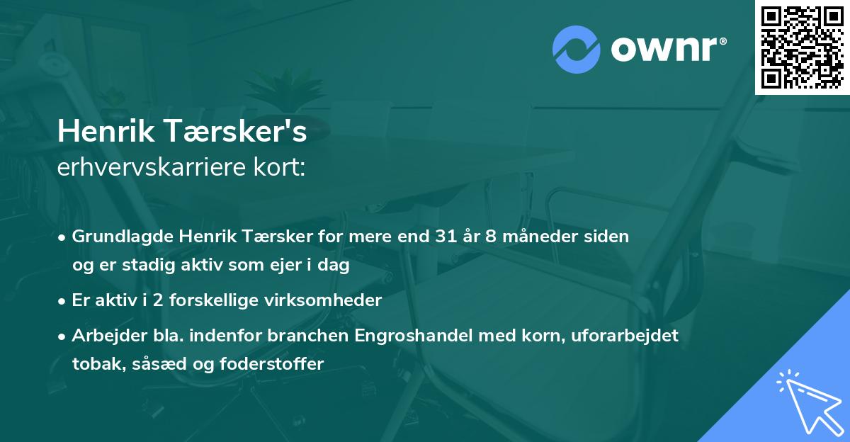 Henrik Tærsker's erhvervskarriere kort