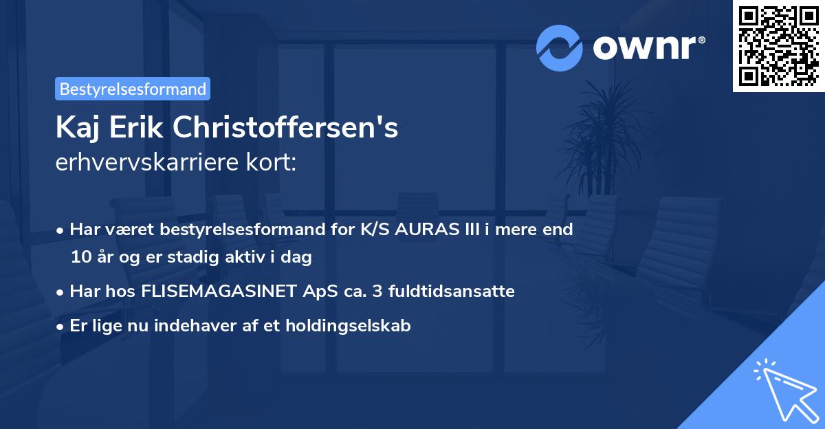 Kaj Erik Christoffersen's erhvervskarriere kort