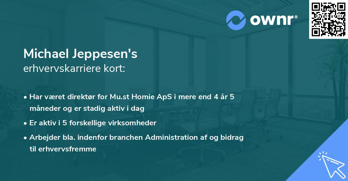 Michael Jeppesen's erhvervskarriere kort