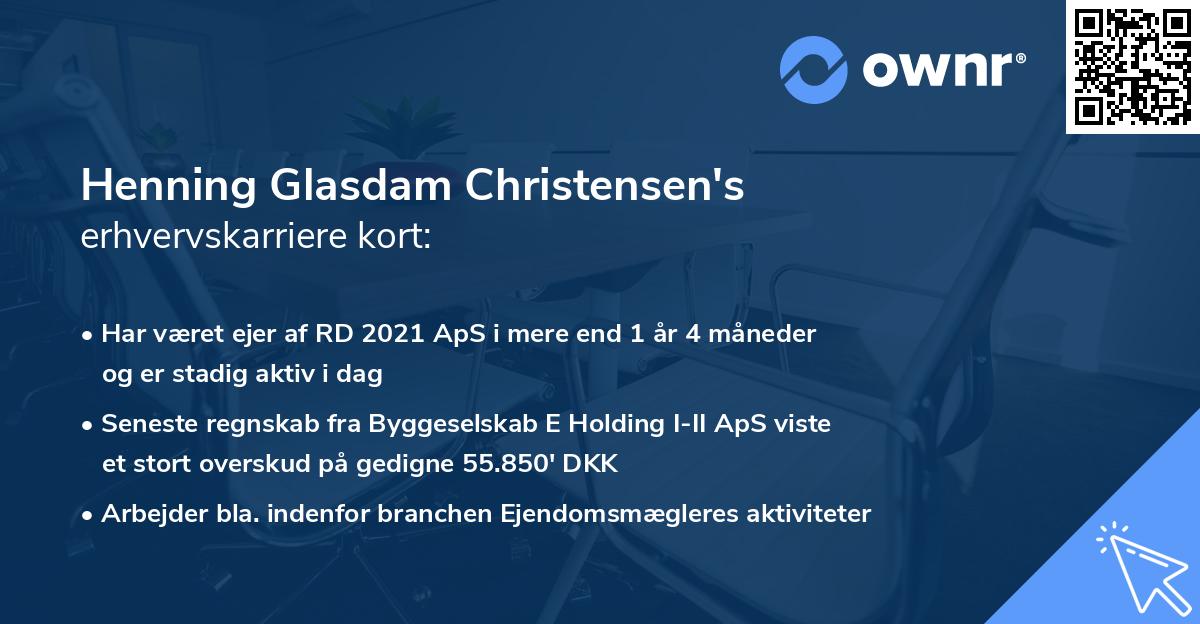 Henning Glasdam Christensen's erhvervskarriere kort