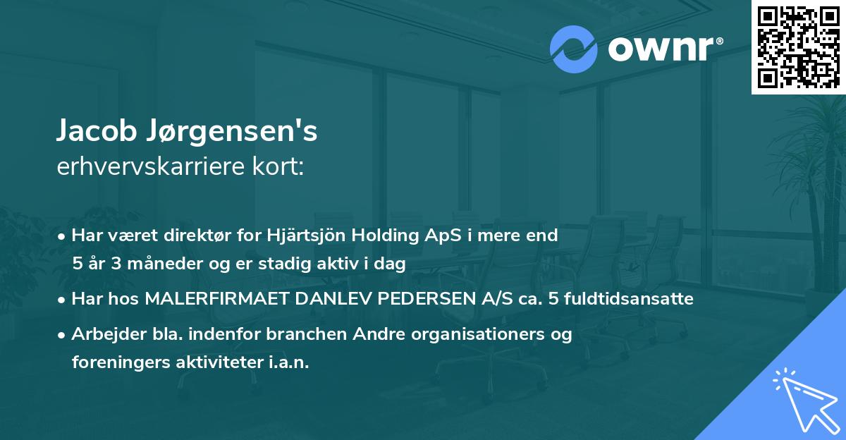 Jacob Jørgensen's erhvervskarriere kort