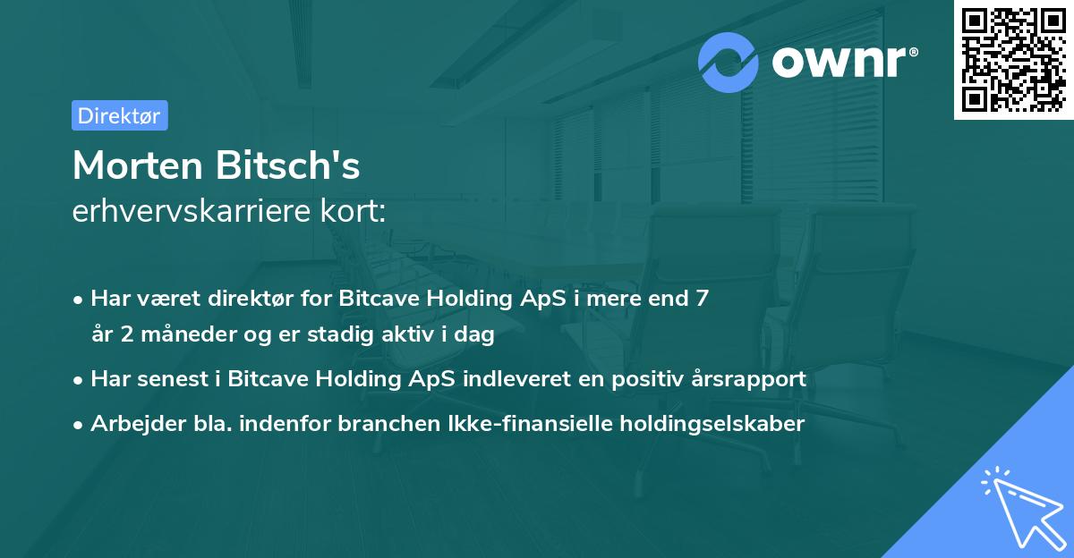Morten Bitsch's erhvervskarriere kort