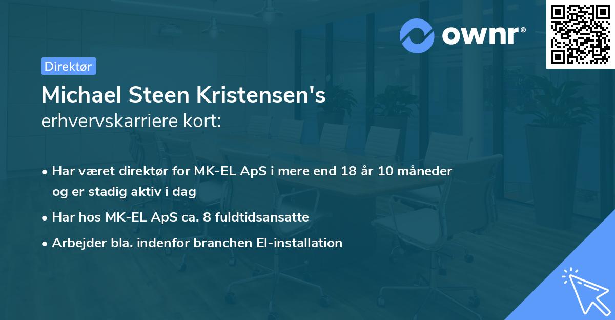 Michael Steen Kristensen's erhvervskarriere kort