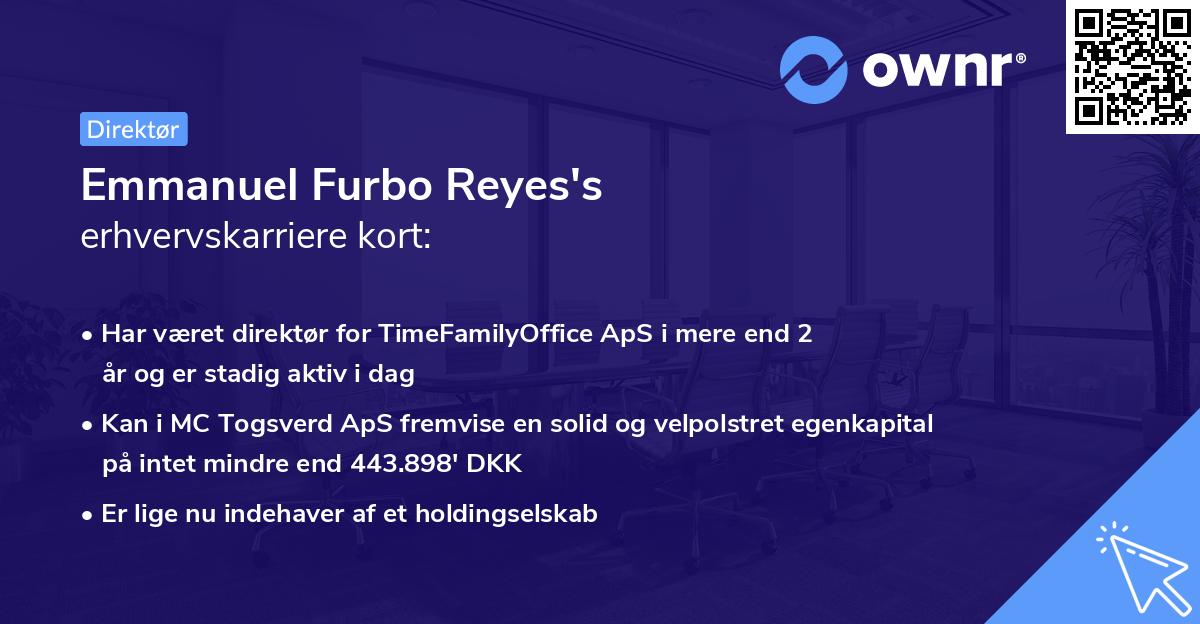 Emmanuel Furbo Reyes's erhvervskarriere kort