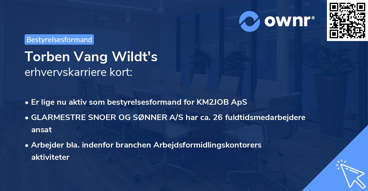 Torben Vang Wildt's erhvervskarriere kort