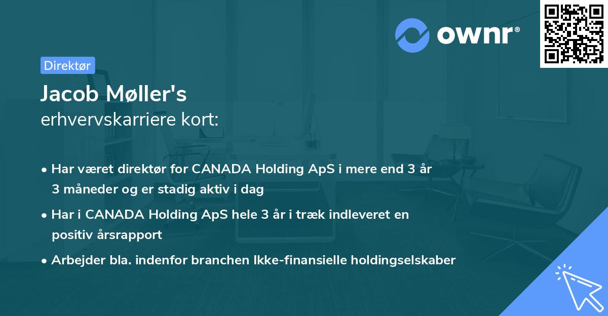 Jacob Møller's erhvervskarriere kort