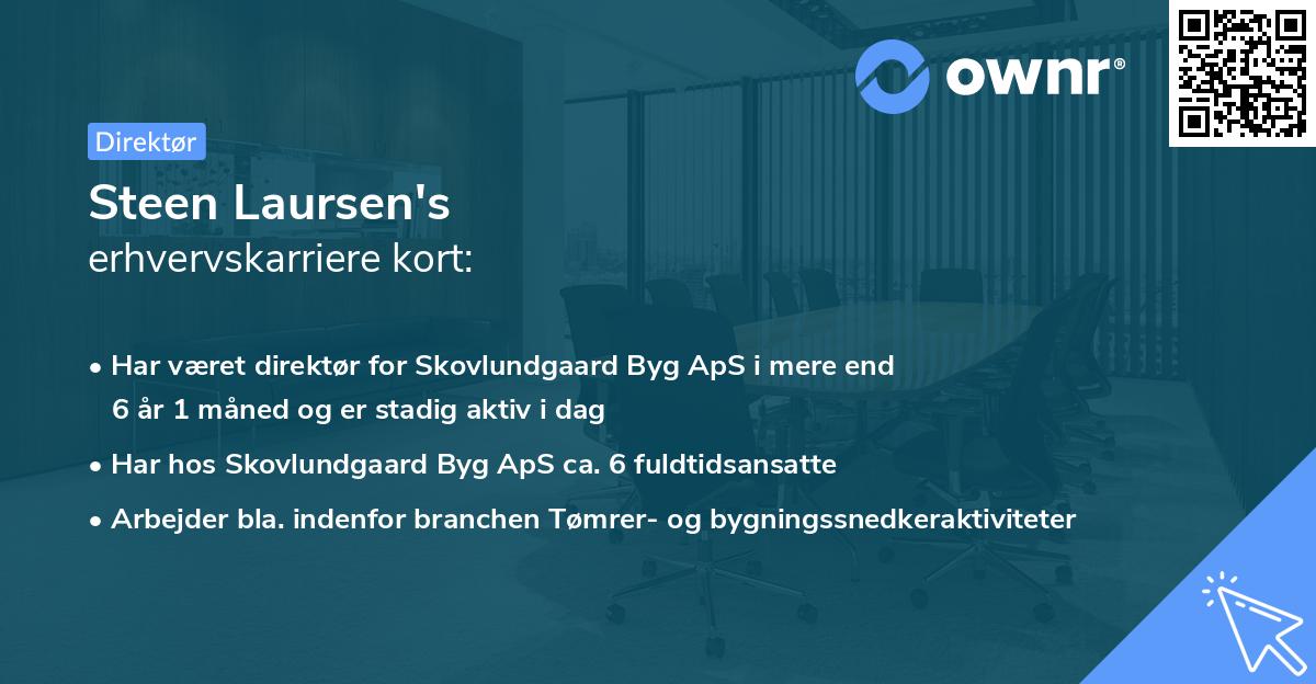 Steen Laursen's erhvervskarriere kort