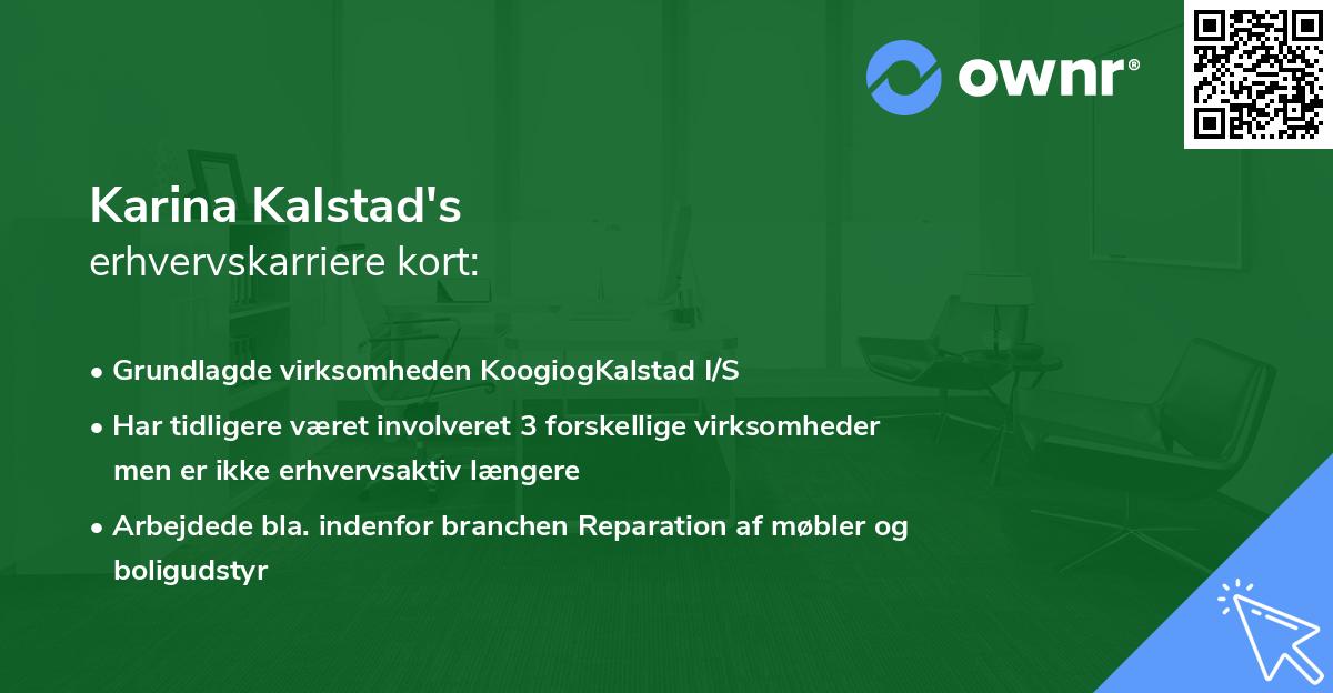 Karina Kalstad's erhvervskarriere kort