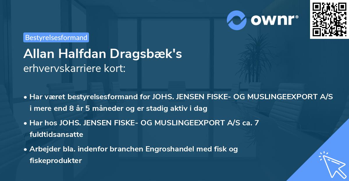 Allan Halfdan Dragsbæk's erhvervskarriere kort
