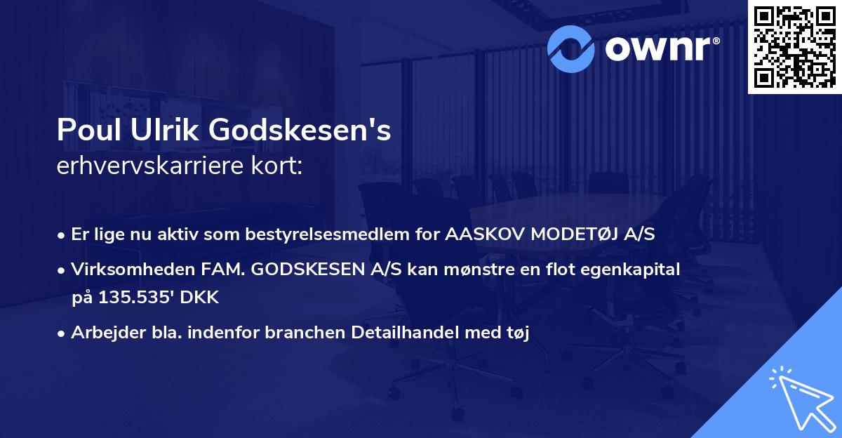 Poul Ulrik Godskesen's erhvervskarriere kort