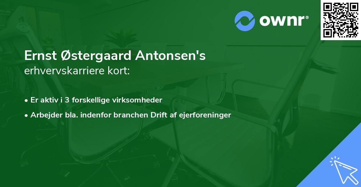 Ernst Østergaard Antonsen's erhvervskarriere kort