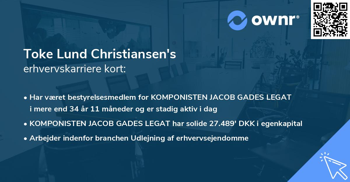 Toke Lund Christiansen's erhvervskarriere kort