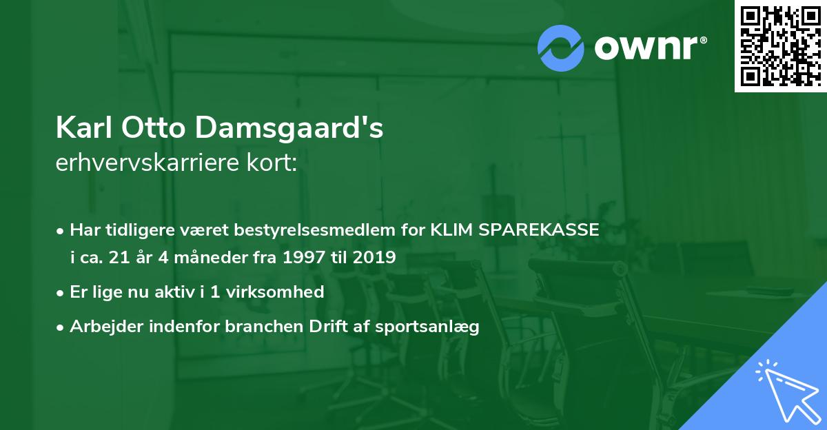 Karl Otto Damsgaard's erhvervskarriere kort