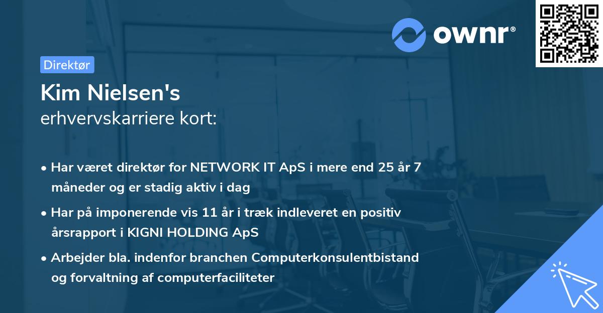 Kim Nielsen's erhvervskarriere kort