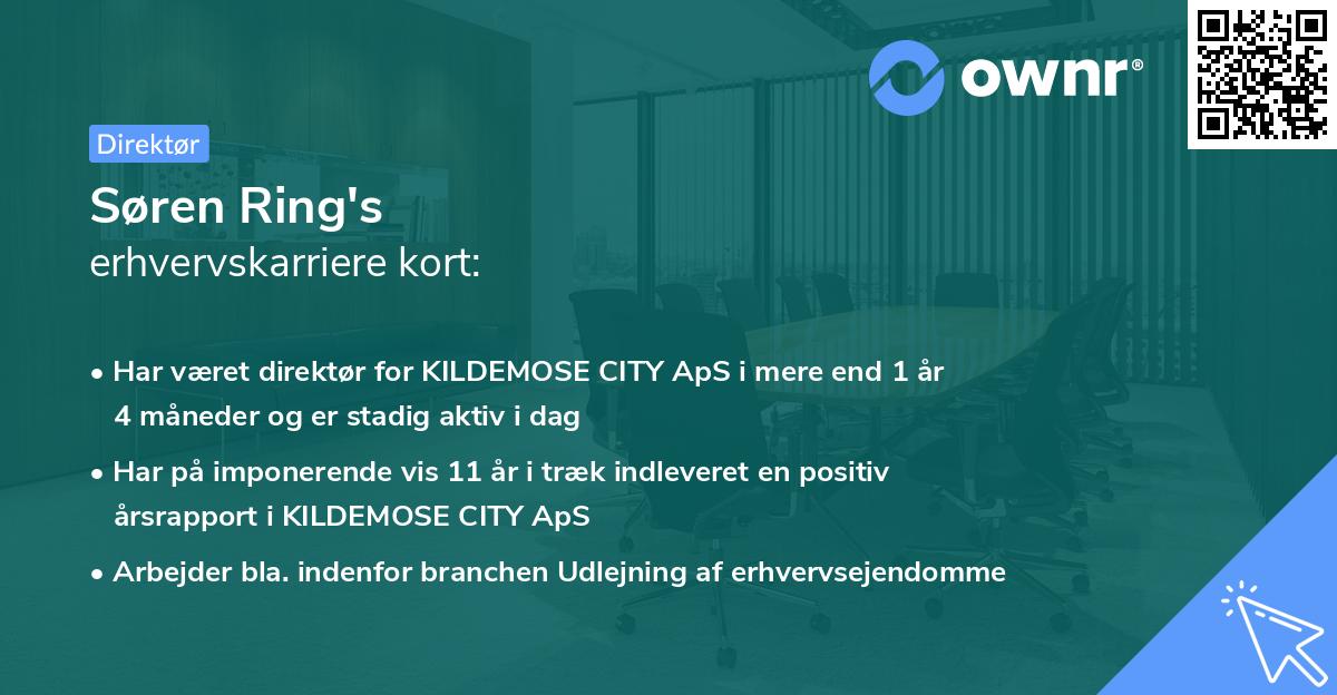 Søren Ring's erhvervskarriere kort