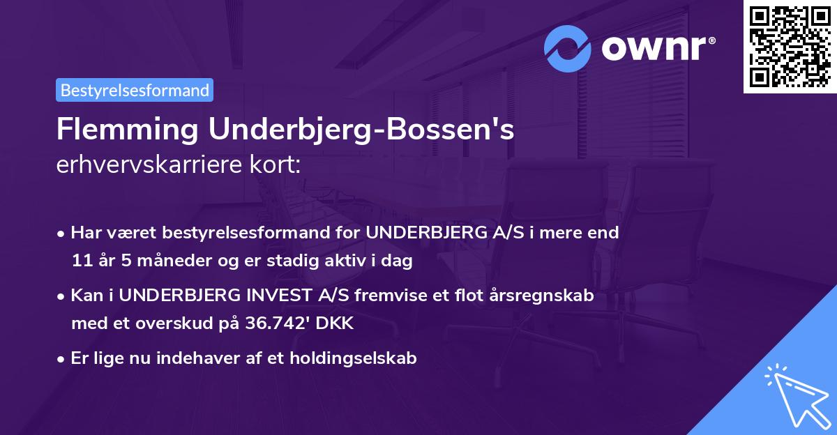 Flemming Underbjerg-Bossen's erhvervskarriere kort