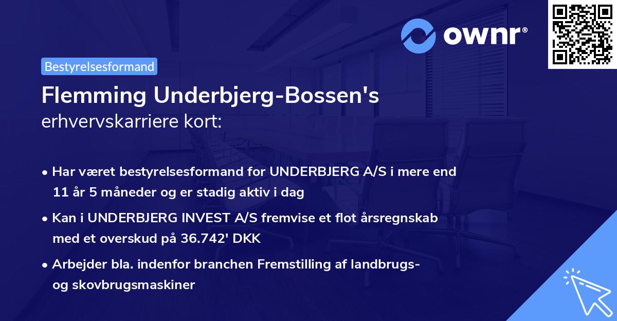 Flemming Underbjerg-Bossen's erhvervskarriere kort