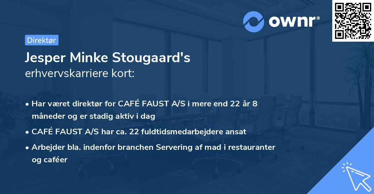 Jesper Minke Stougaard's erhvervskarriere kort
