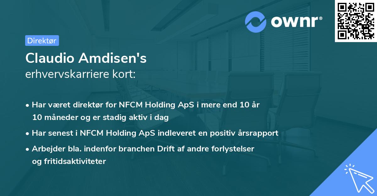 Claudio Amdisen's erhvervskarriere kort
